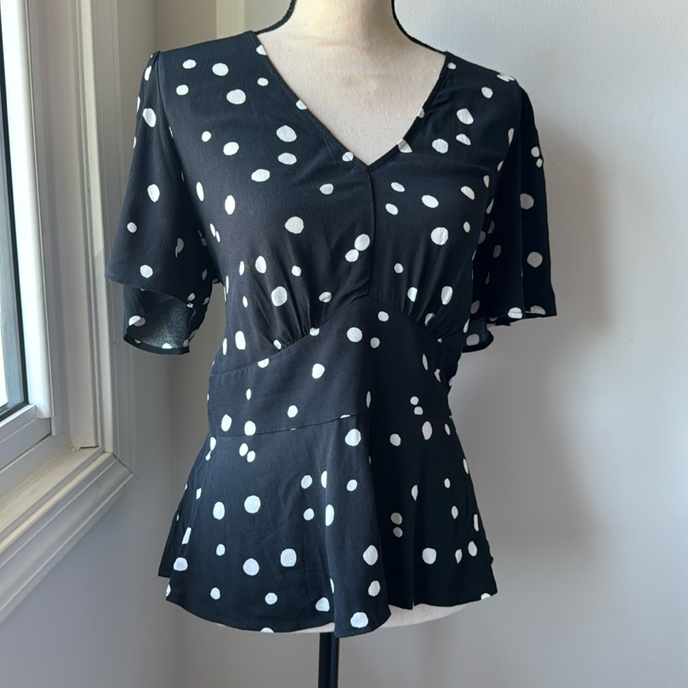 The Loft polkadot blouse